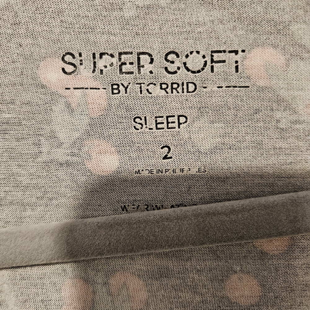 Torrid Super Soft Gray Sleepwear - Picture 2 of 3